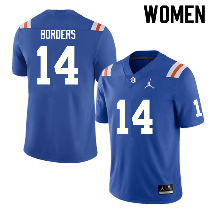 Women #14 Chief Borders Florida Gators College Football Jerseys Sale-Throwback